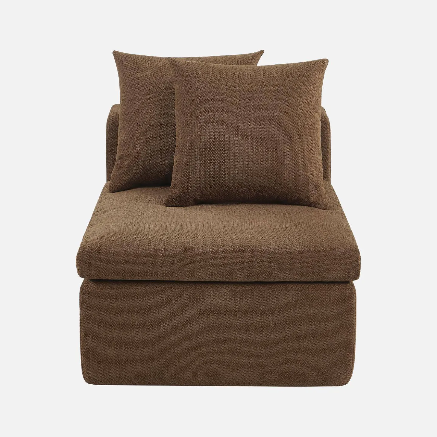 Fauteuil voor modulaire bank chenille stof 1 zitplaats