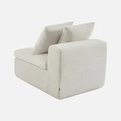 Fauteuil voor modulaire bank chenille stof 1 zitplaats