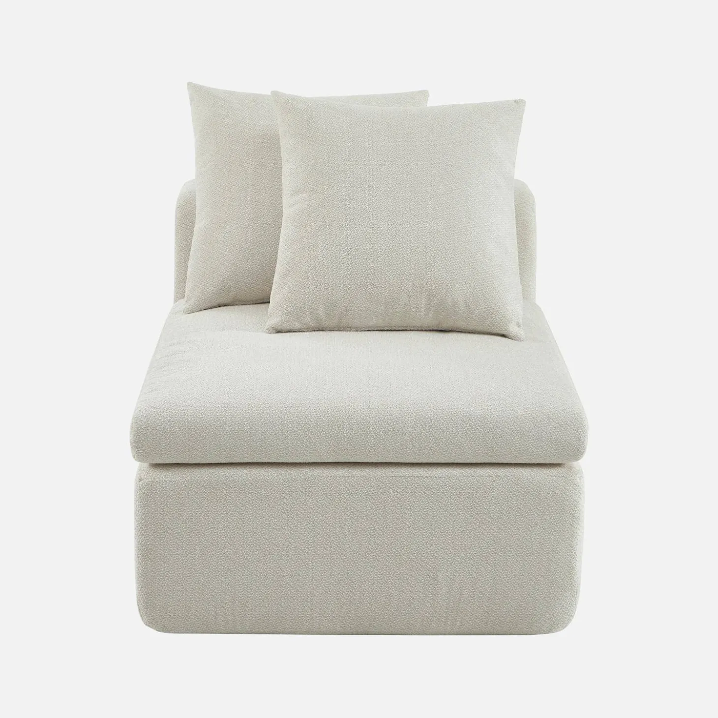 Fauteuil voor modulaire bank chenille stof 1 zitplaats