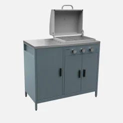 Gasbarbecue met 3 branders, 3 deuren en 2 opbergruimtes