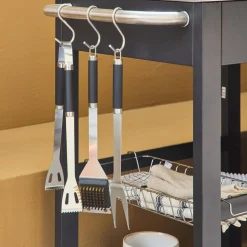 Gasbarbecue met 4 branders + 1 zijbrander met accessoires en gootsteen