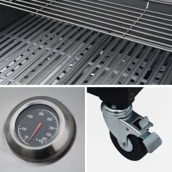 Gasbarbecue met 4 branders + 1 zijbrander met accessoires en gootsteen