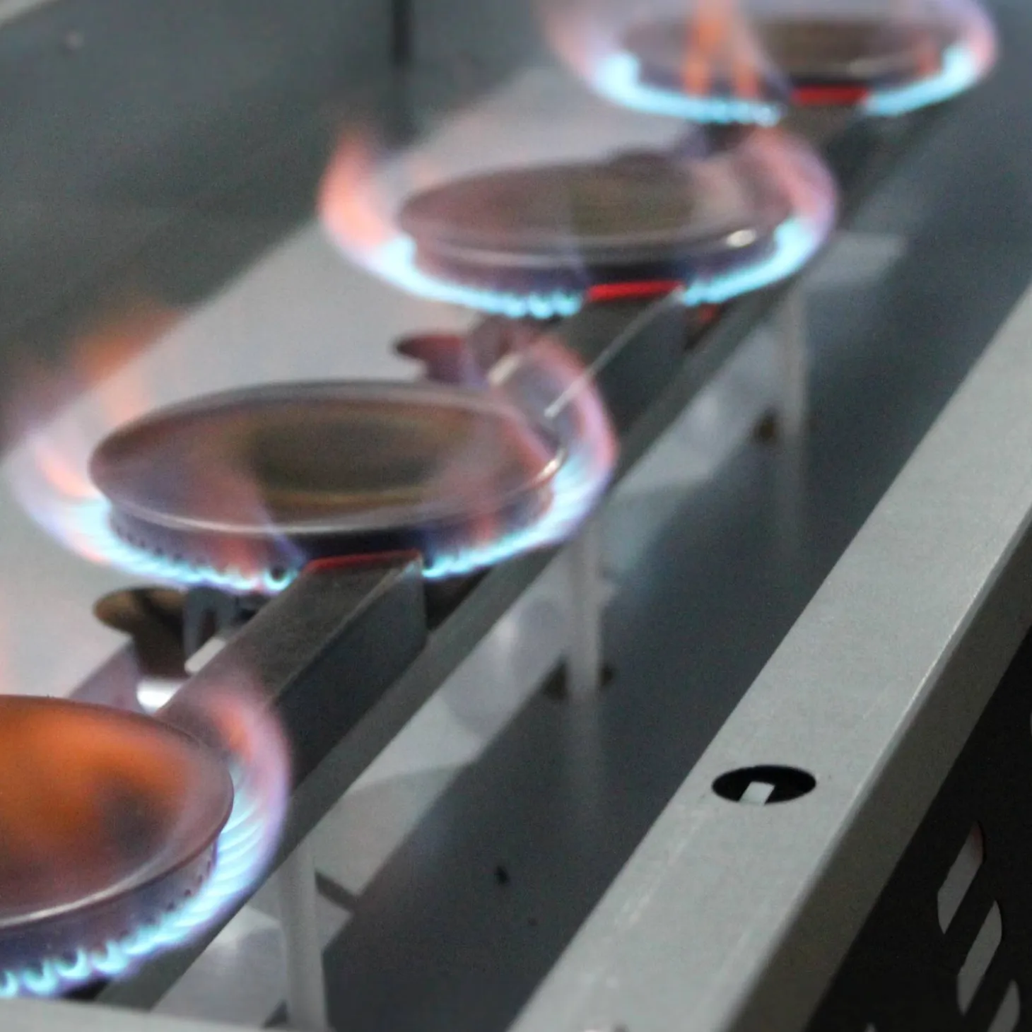 Gasplancha 4 branders roestvrij staal 10kW