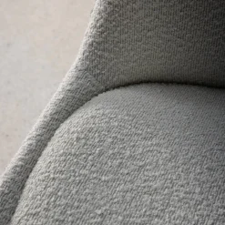 Getextureerde bouclé Scandinavische stoelen met beukenhouten poten (set van 4)