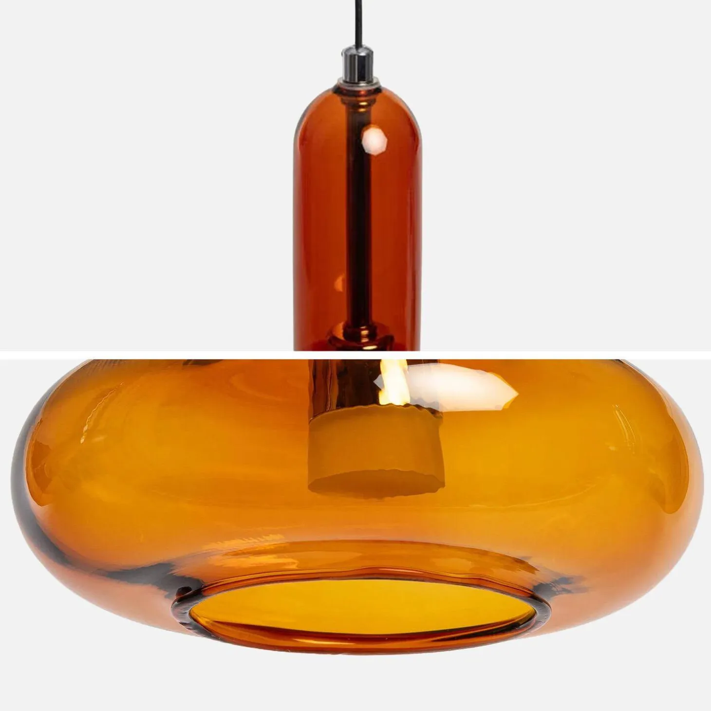 Glazen hanglamp interieur LED Ø15cm