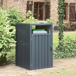 Grijs gegalvaniseerd stalen afvalhok