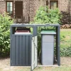 Grijs gegalvaniseerd stalen afvalhok