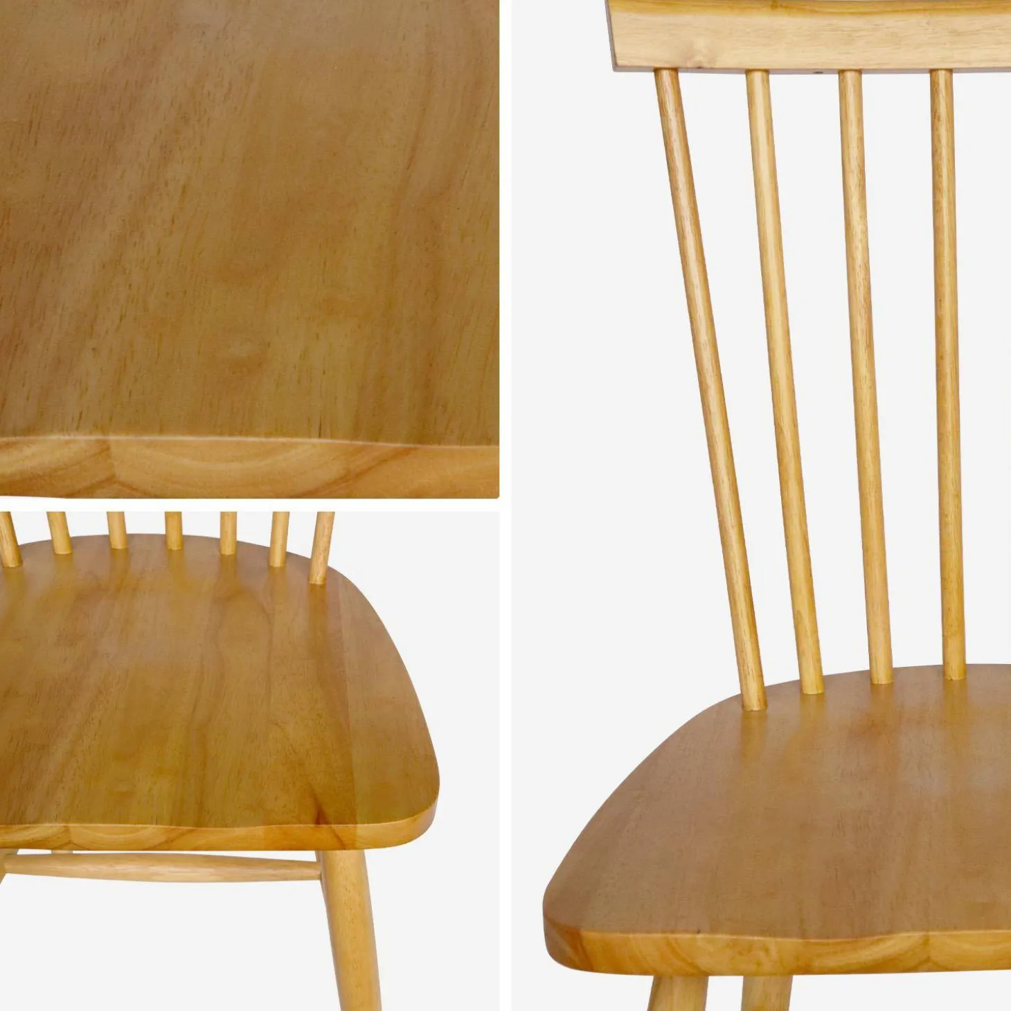 Hevea houten stoel (set van 4)