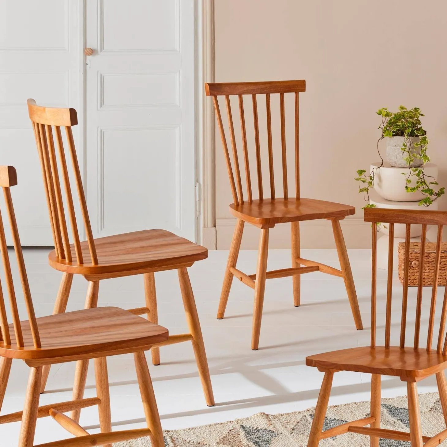 Hevea houten stoel (set van 4)