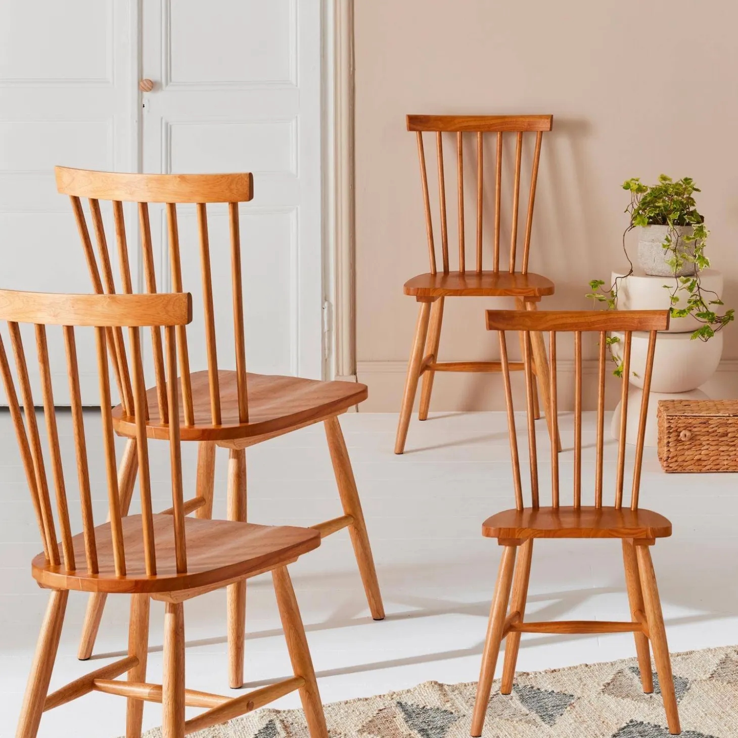 Hevea houten stoel (set van 4)