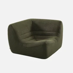 Hoekfauteuil boucléstof 1 zitplaats