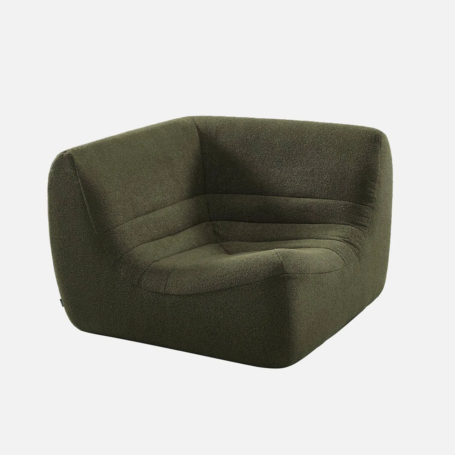 Hoekfauteuil boucléstof 1 zitplaats