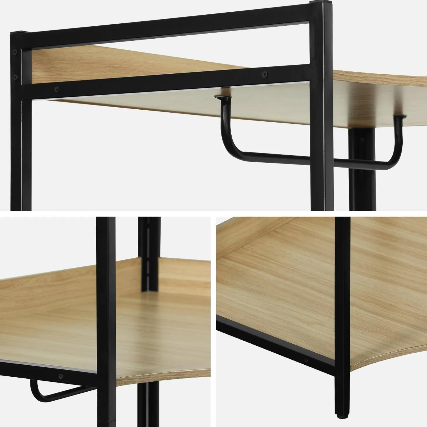 Hoekkast module met hangruimte en planken 80cm