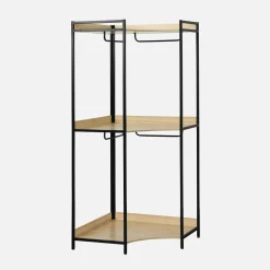 Hoekkast module met hangruimte en planken 80cm
