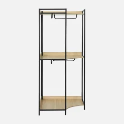 Hoekkast module met hangruimte en planken 80cm