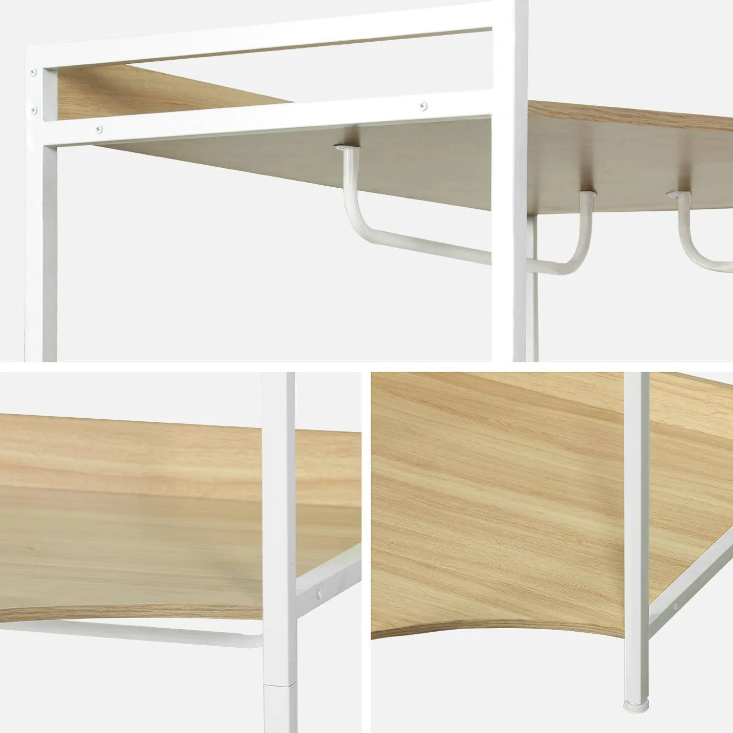 Hoekkast module met hangruimte en planken 80cm