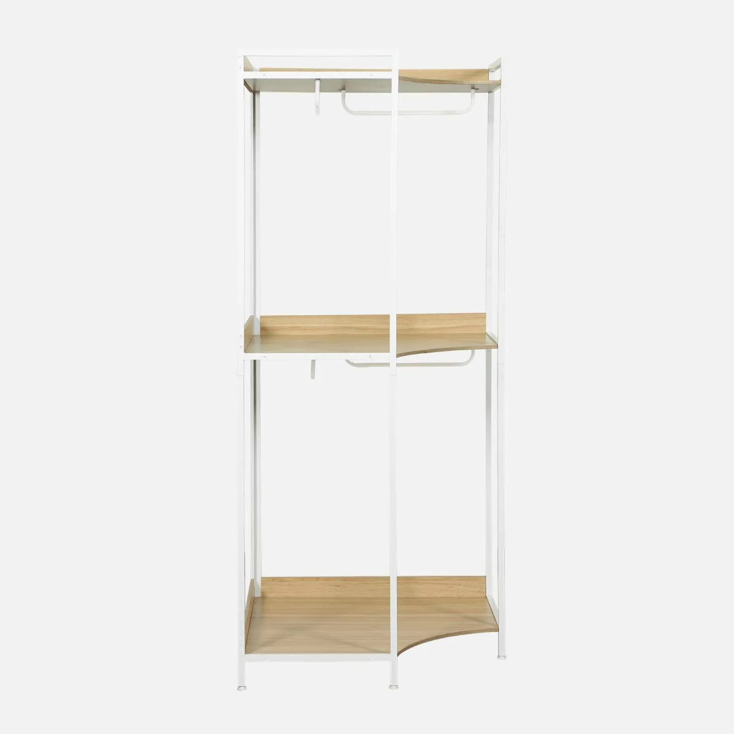 Hoekkast module met hangruimte en planken 80cm