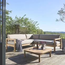 Hoek loungeset van acaciahout voor 5 personen