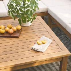 Hoek tuinset van acacia voor 5 personen