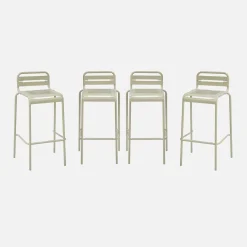 Hoge tuinstoelen metaal (set van 4)