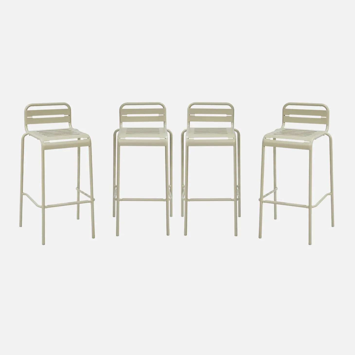 Hoge tuinstoelen metaal (set van 4)