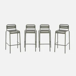 Hoge tuinstoelen metaal (set van 4)