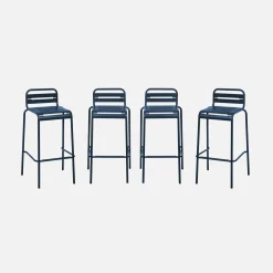 Hoge tuinstoelen metaal (set van 4)