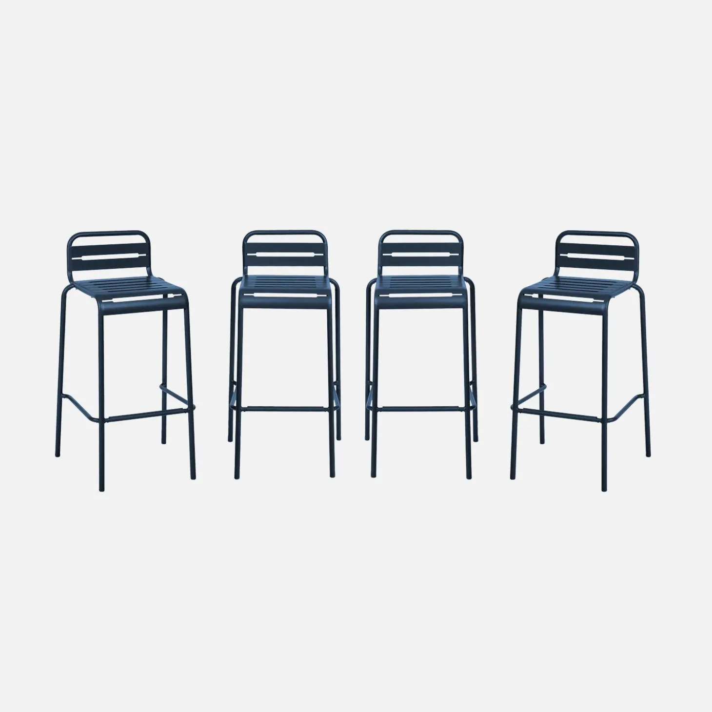 Hoge tuinstoelen metaal (set van 4)