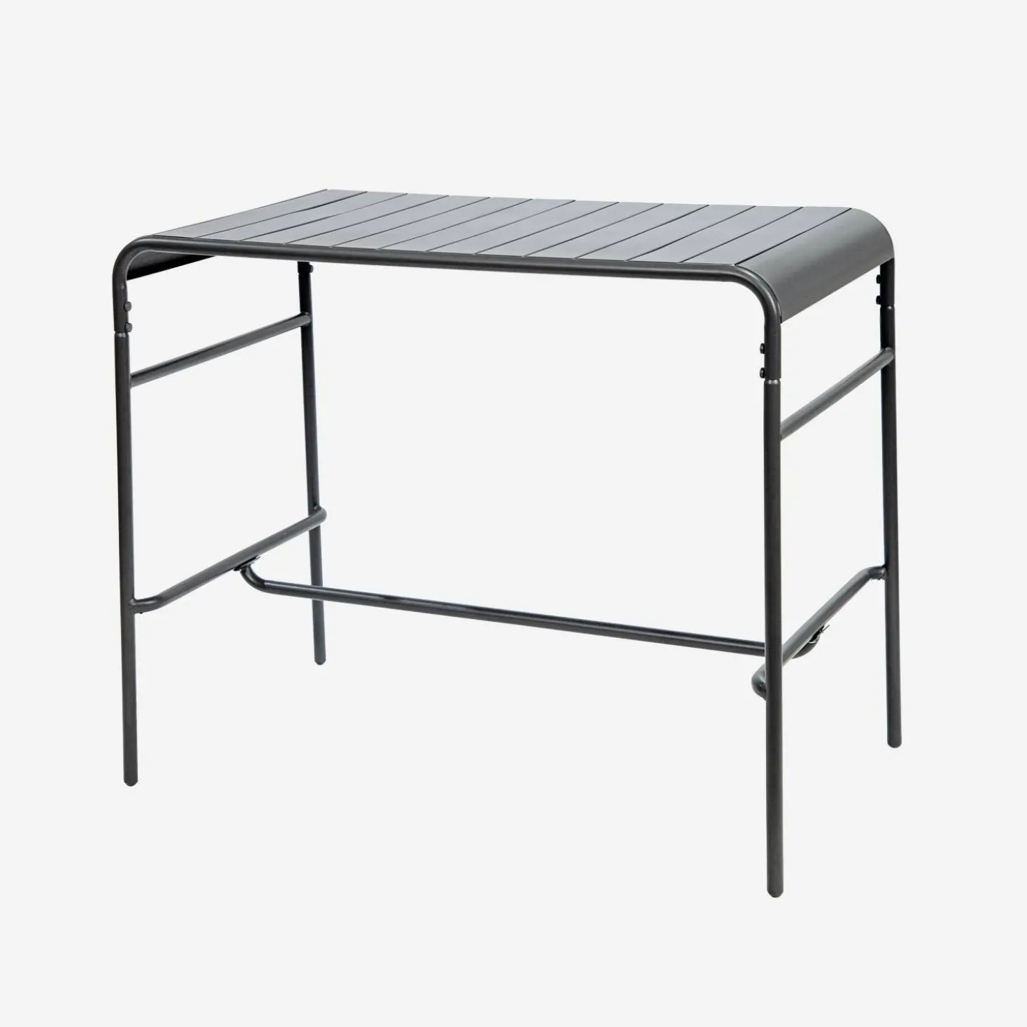 Hoge tuintafel 4 plaatsen metaal