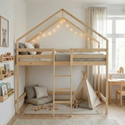 Hoogslaper kinderbed hut 90 x 190 cm