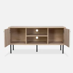 Houten decor TV-meubel, gegroefd - Braga