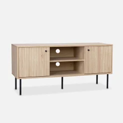 Houten decor TV-meubel, gegroefd - Braga