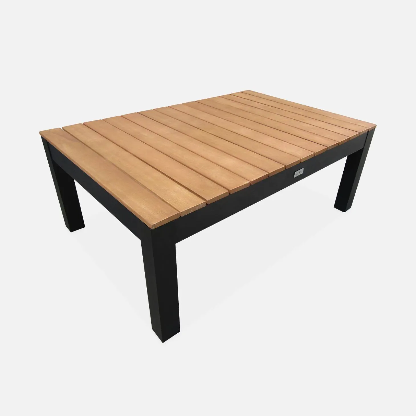 Houten en aluminium loungeset voor 5 personen