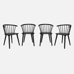 Houten en multiplex barstoel (set van 4)