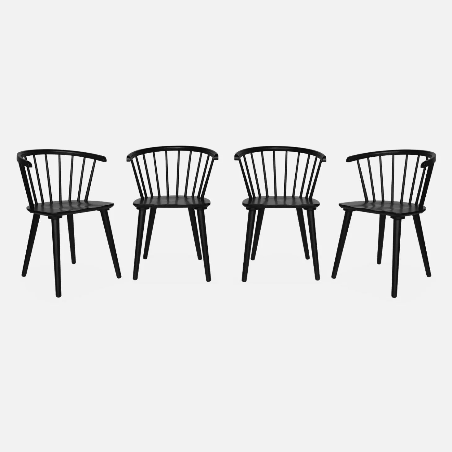 Houten en multiplex barstoel (set van 4)
