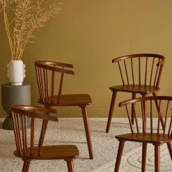 Houten en multiplex barstoel (set van 4)