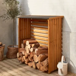 Houten houthok (set van 2)