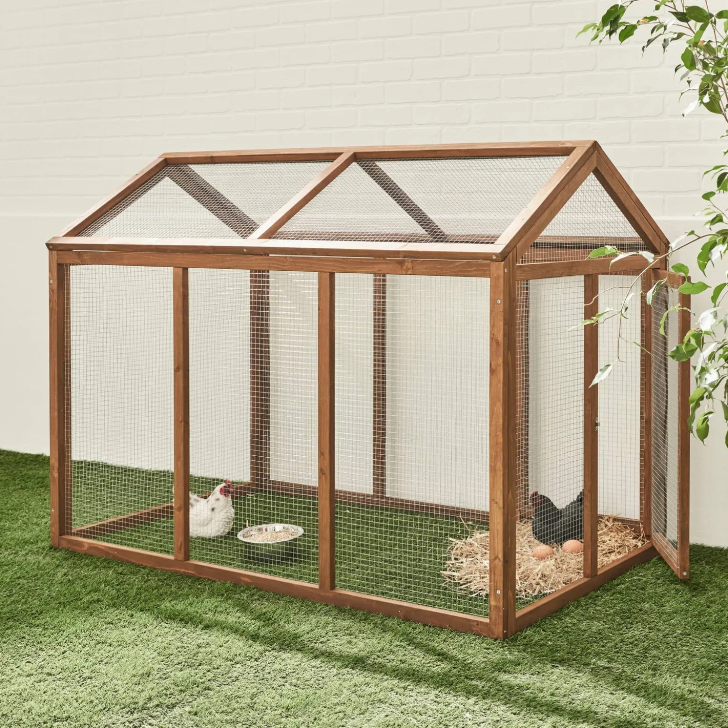 Houten kippenren voor 6 kippen