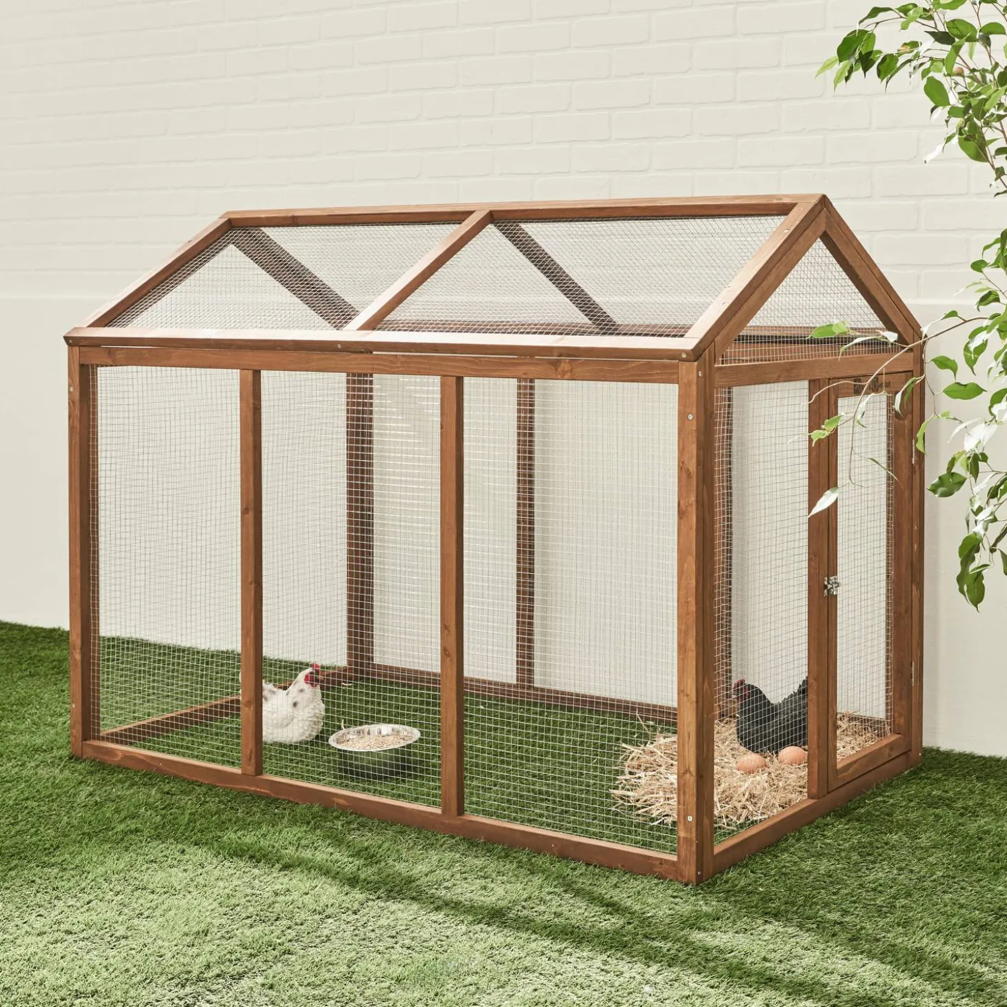 Houten kippenren voor 6 kippen