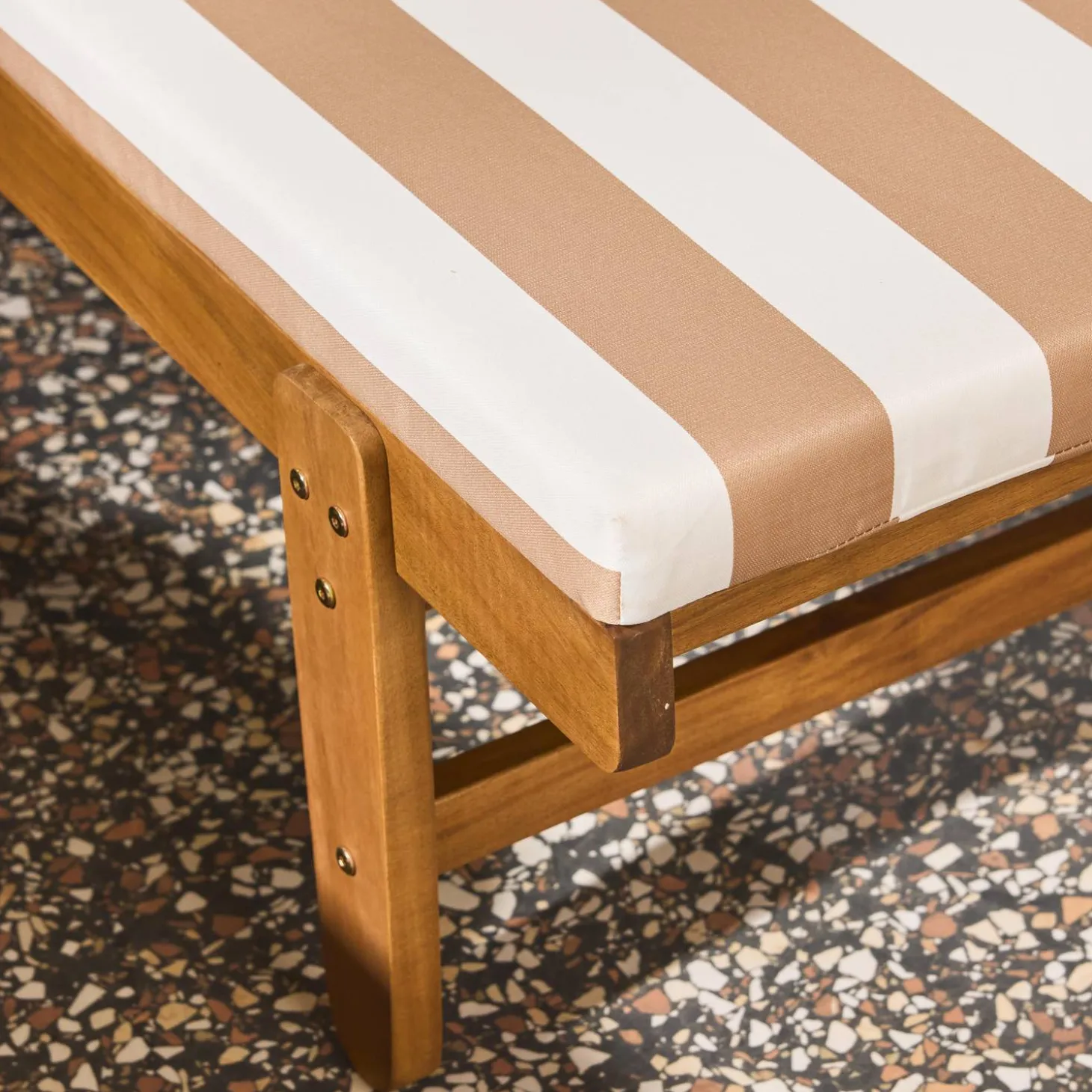 Houten ligstoel met meerdere standen en wielen (set van 2)