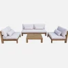 Houten loungeset premium, 5 zitplaatsen