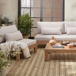 Houten loungeset premium, 5 zitplaatsen