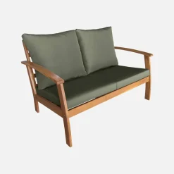 Houten loungeset, 4 zitplaatsen