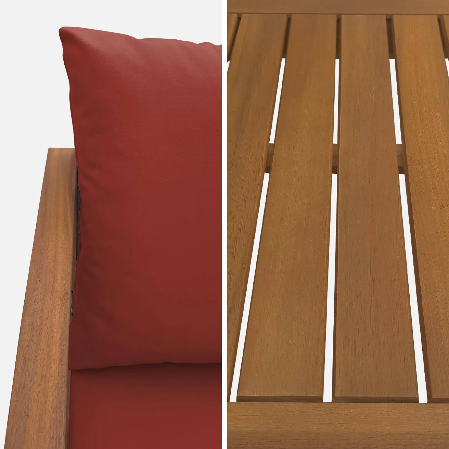Houten loungeset, 4 zitplaatsen