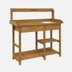 Houten pottafel