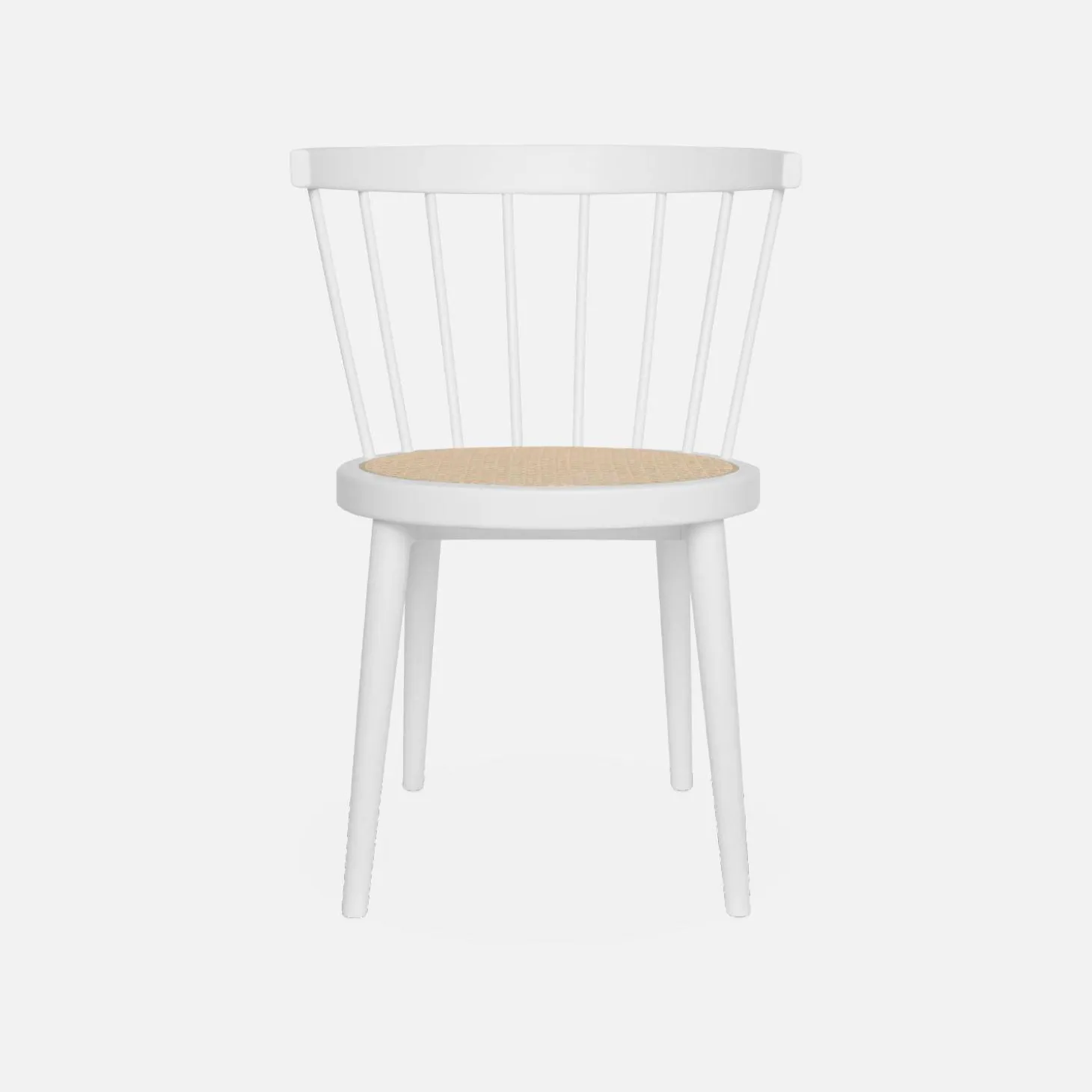 Hout en rotan stoel, set van 2
