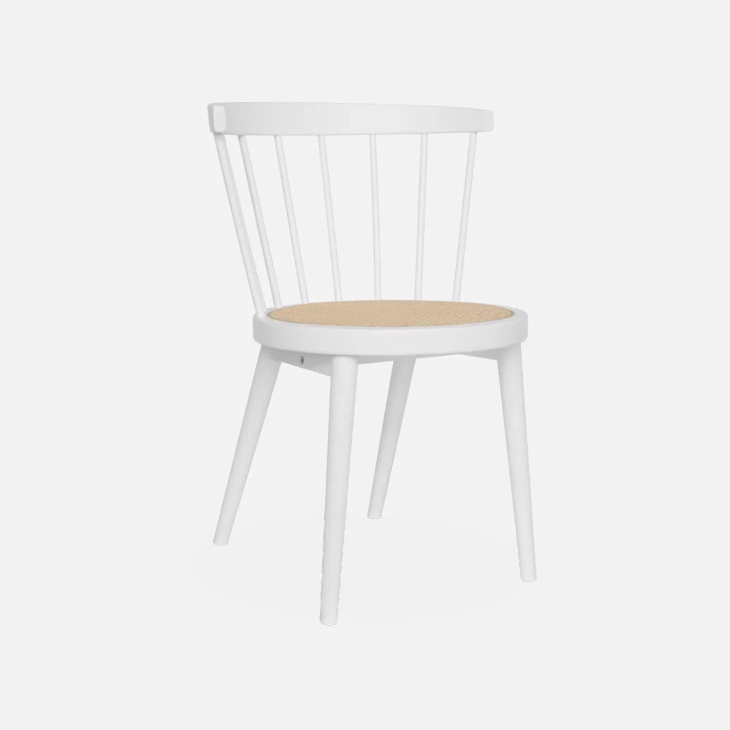 Hout en rotan stoel, set van 2
