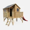 Houten speelhuisje met glijbaan 3,8m² - Orchidee