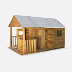 Houten speelhuisje met veranda 4,5m²