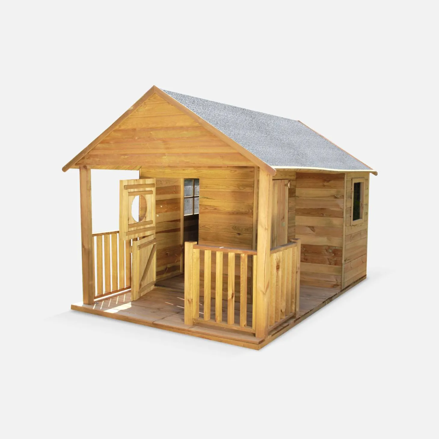 Houten speelhuisje met veranda 4,5m²